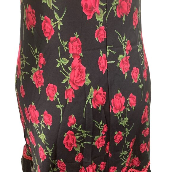 Betsey Johnson Floral Rose Silk Slip Dress P/M - Picture 5 of 8